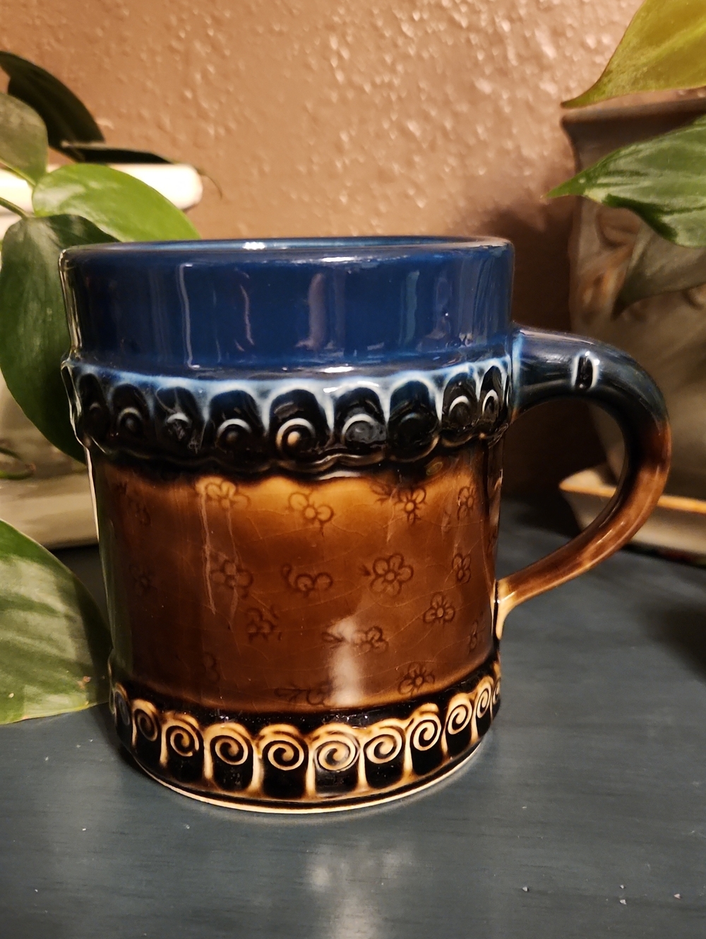 Rosenthal Brown and Blue Studio-Line Ceramic Mug